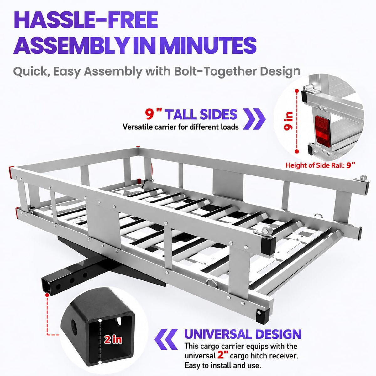 Heavy-Duty Aluminum Hitch Cargo Carrier S330
