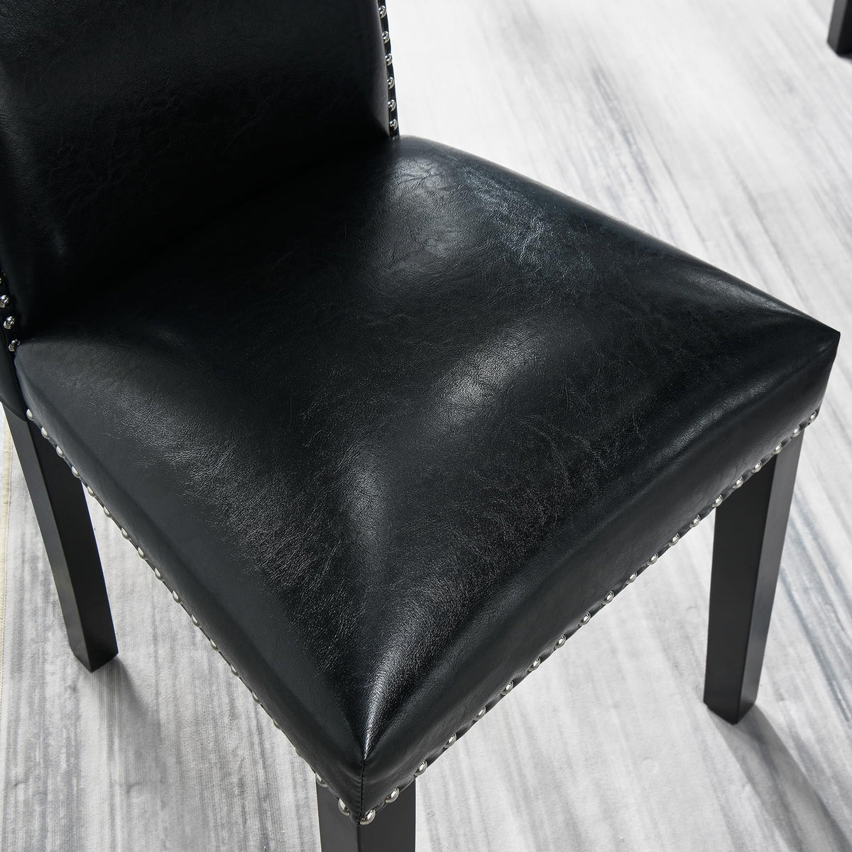 Black PU Dining Chairs Set of 2 N99796