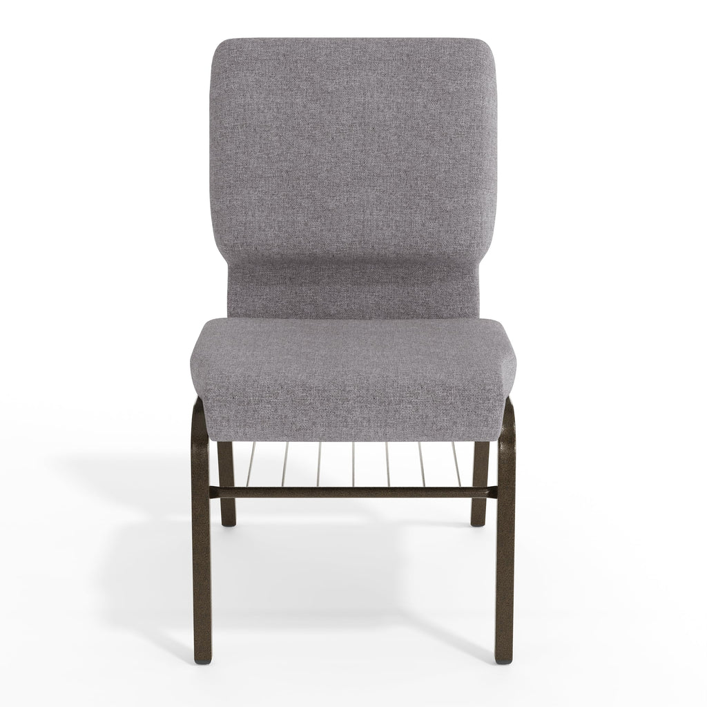 Gray Fabric Church Chair K732089