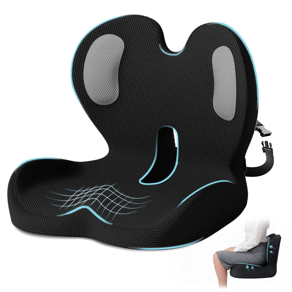 Ergonomic Seat Cushion & Lumbar Support Pillow B782352