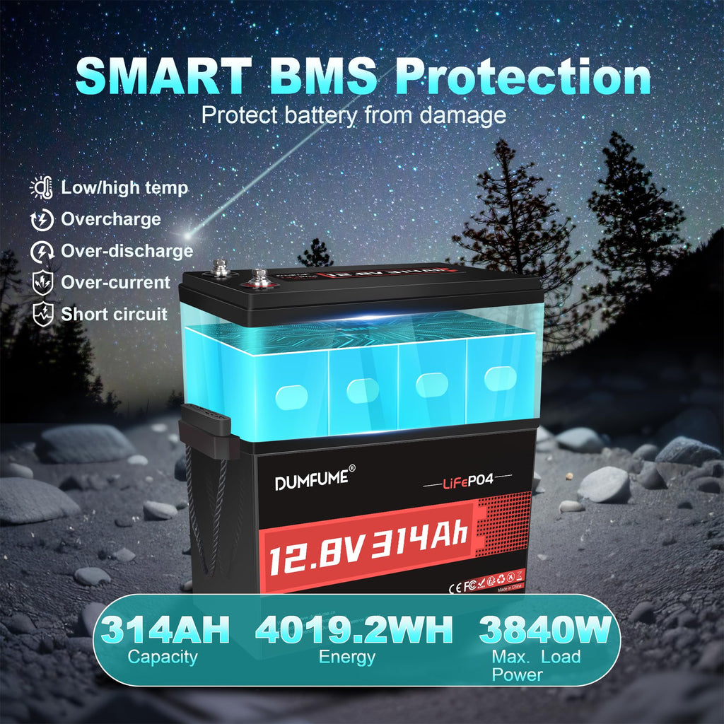 12V 300Ah LiFePO4 Battery 200A BMS E1354