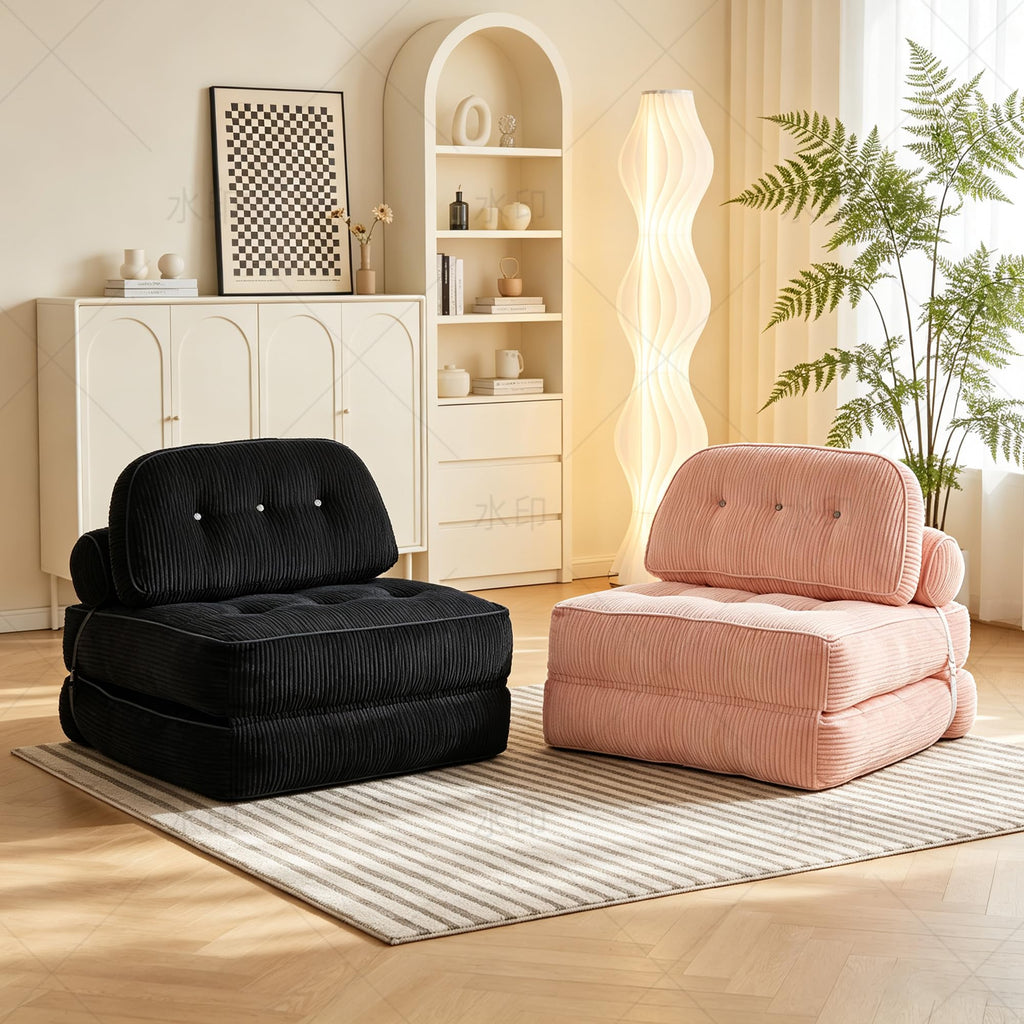 Pink Folding Futon Sleeper Sofa Bed Chair F4947