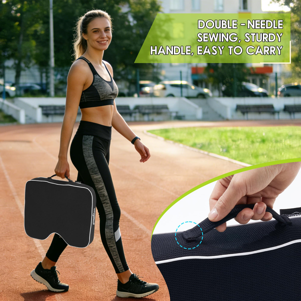 Dual-Layer Foam Breathable Waterproof Stadium Cushion D69083