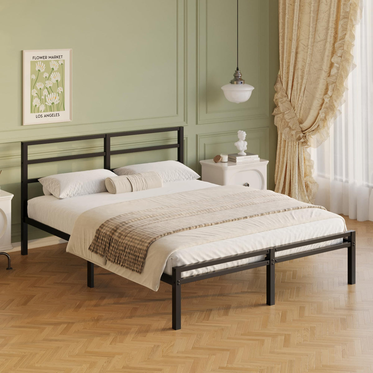 12 Inch Full Size Bed Frame with Headboard and Footboard L99260