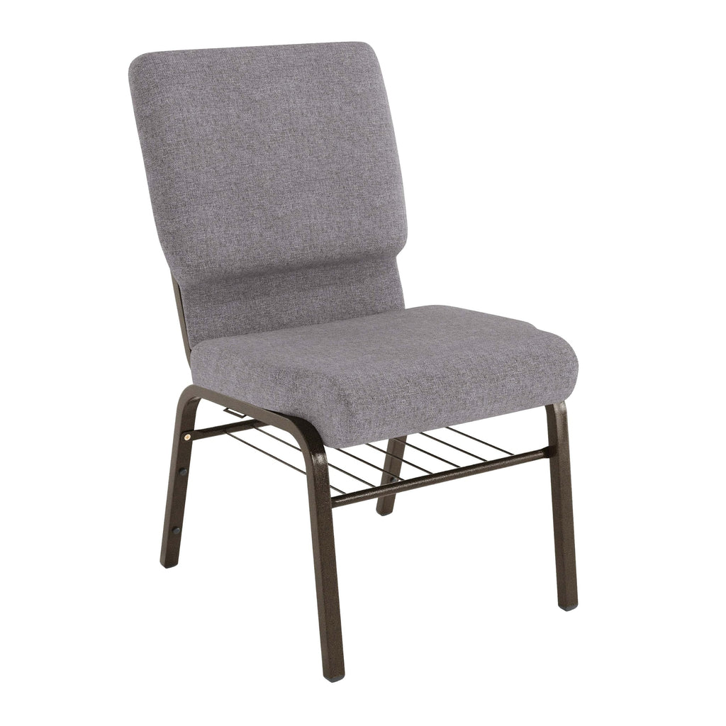 Gray Fabric Church Chair K732089