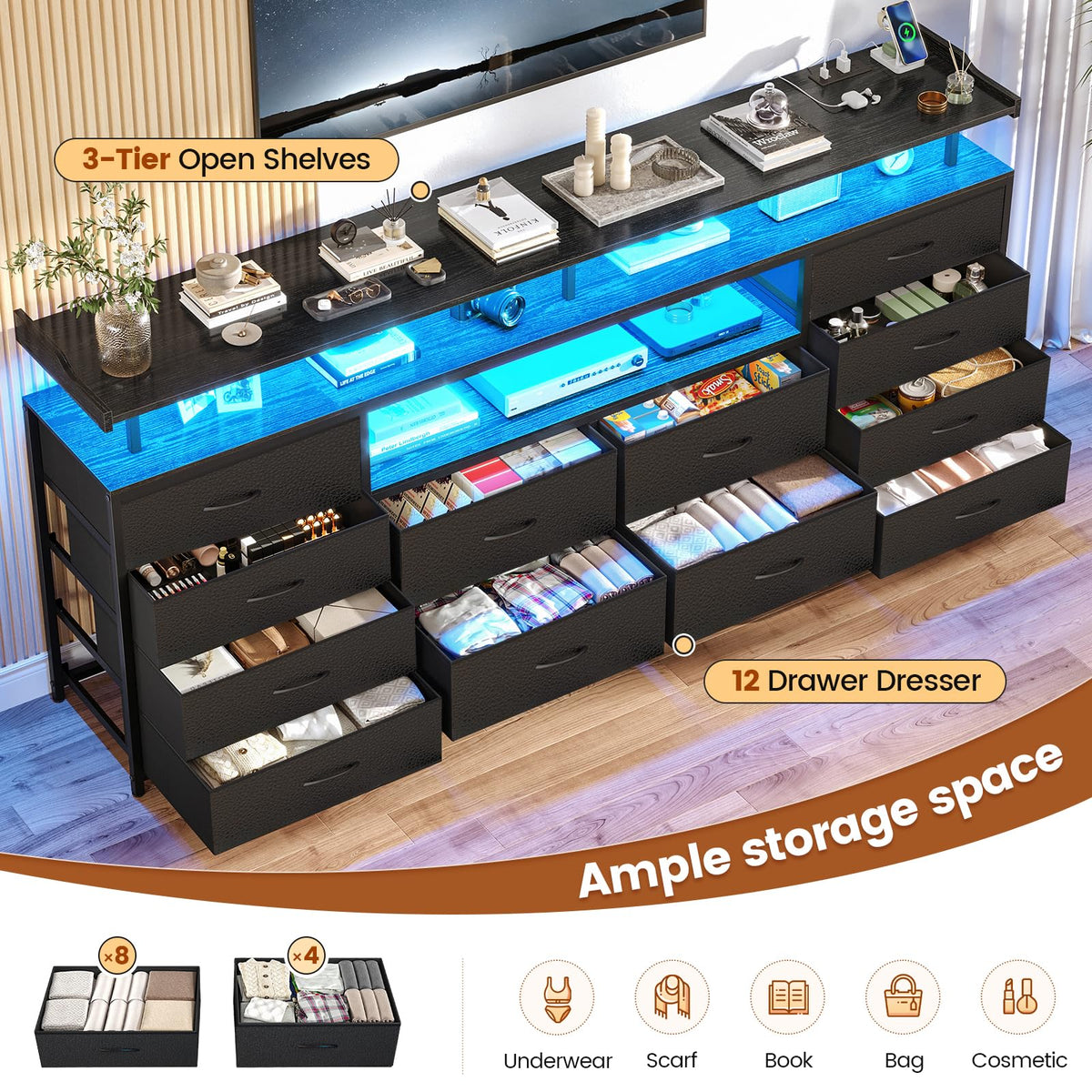 12 Drawers TV Stand Dresser V559708