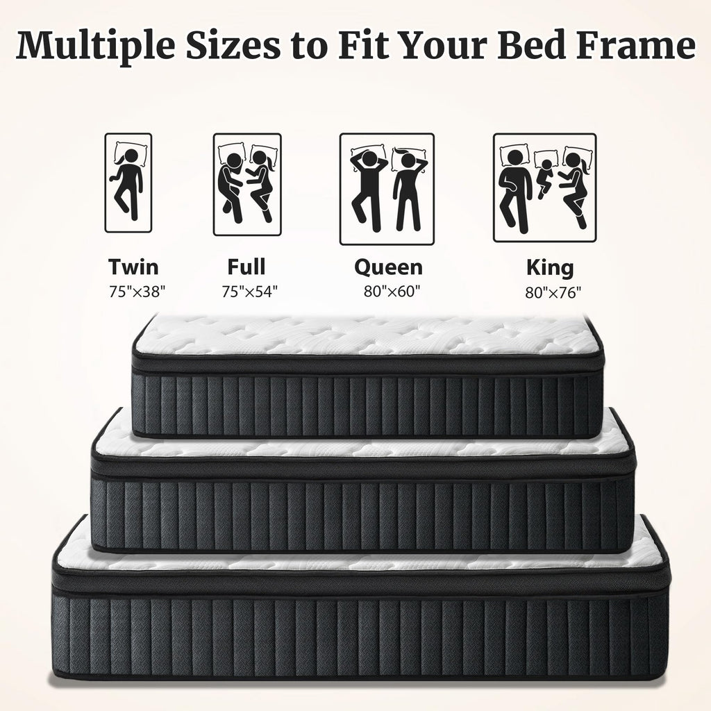 Full Size 12 Inch Firm Hybrid Memory Foam Mattress in a Box W17951