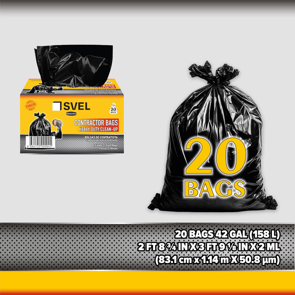 Heavy Duty 42 Gallons 2 Mil Trash Bag S64818