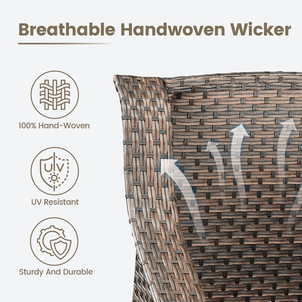 Brown PE Wicker Outdoor Sofa J493418
