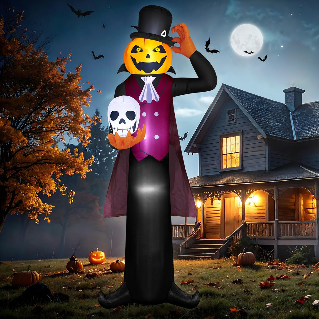 12FT Halloween Inflatables Pumpkin Ghost Vampire with LEDs T20822
