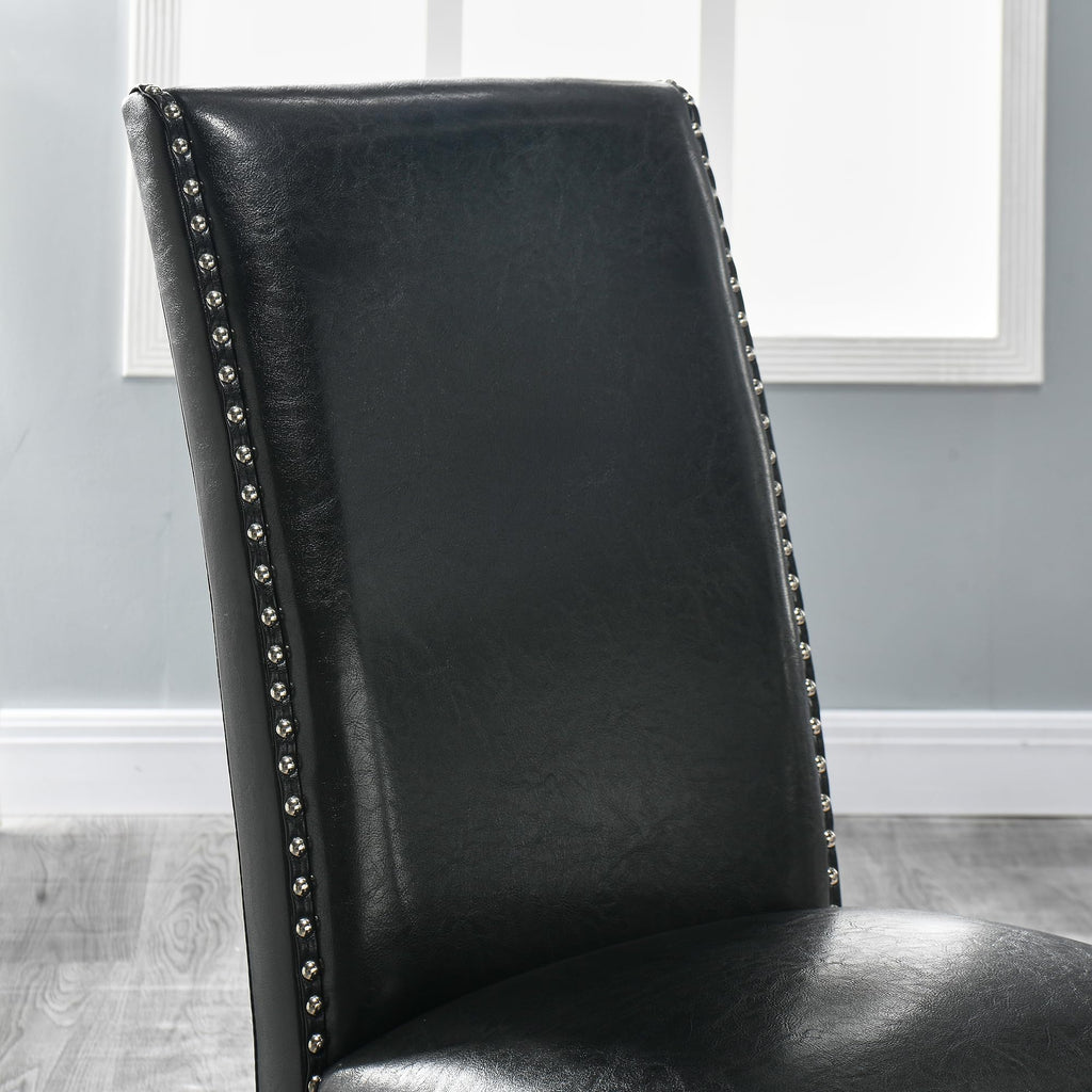 Black PU Dining Chairs Set of 2 N99796