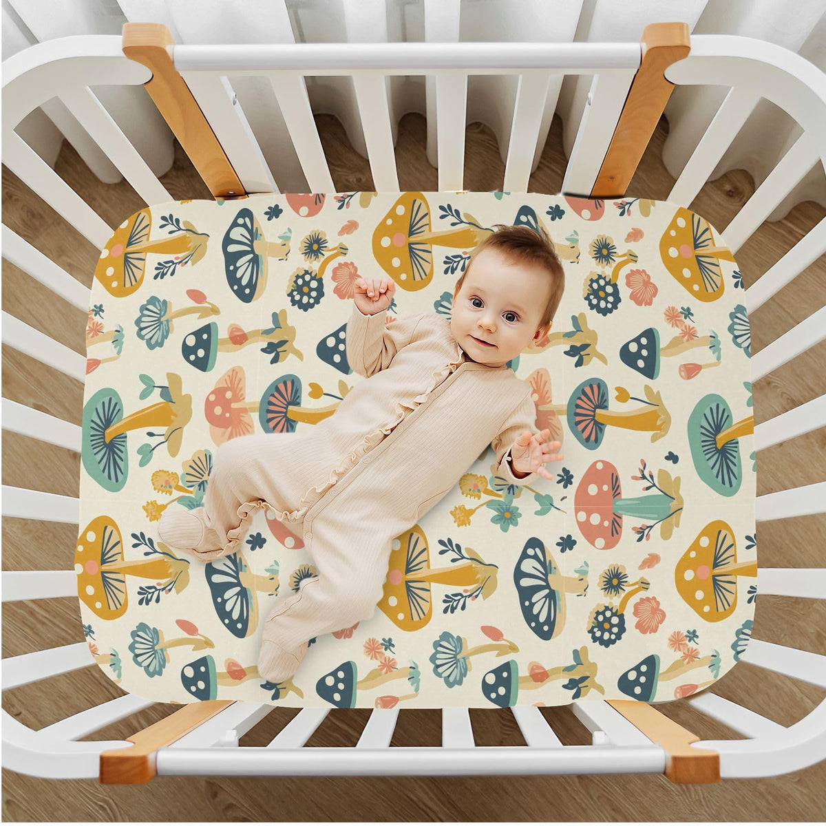 Soft Breathable Microfiber Fitted Crib Sheet, Standard Size 28in x 52in G53690