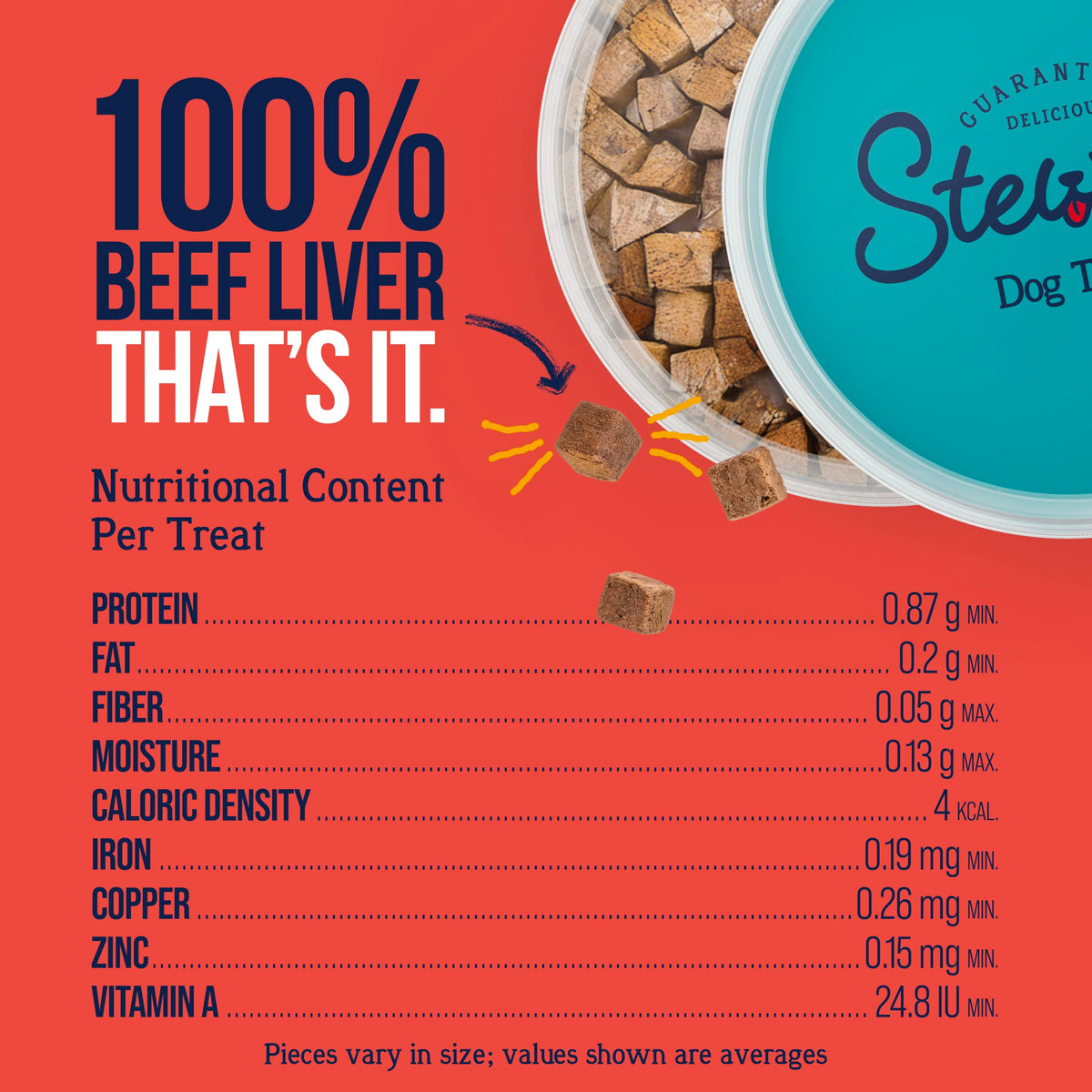 Freeze Dried Beef Liver Dog Treats 21 oz Tub Z8522