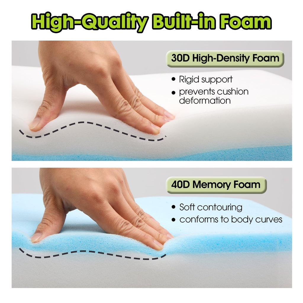 Dual-Layer Foam Breathable Waterproof Stadium Cushion D69083