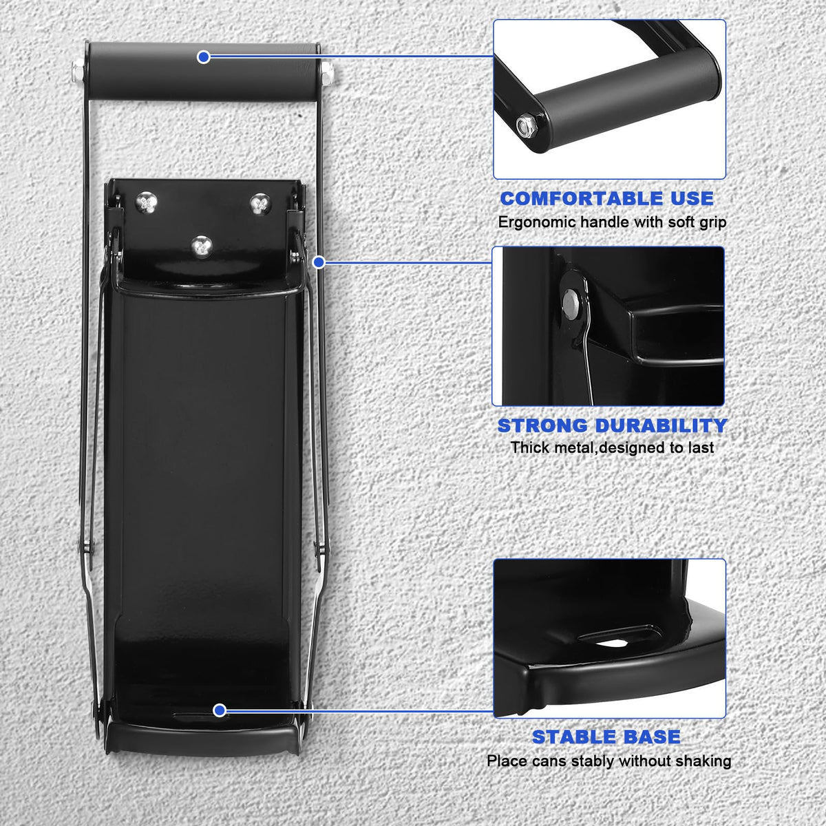 Wall Mounted Stainless Steel Can Crusher with Bottle Opener K2475