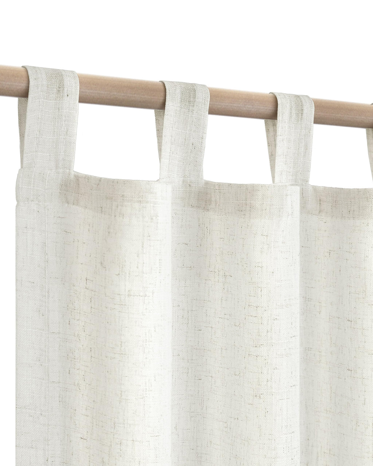 78 Inch Sheer Linen Curtains, 52" W x 78" L 2 Panels Set, Cream E717
