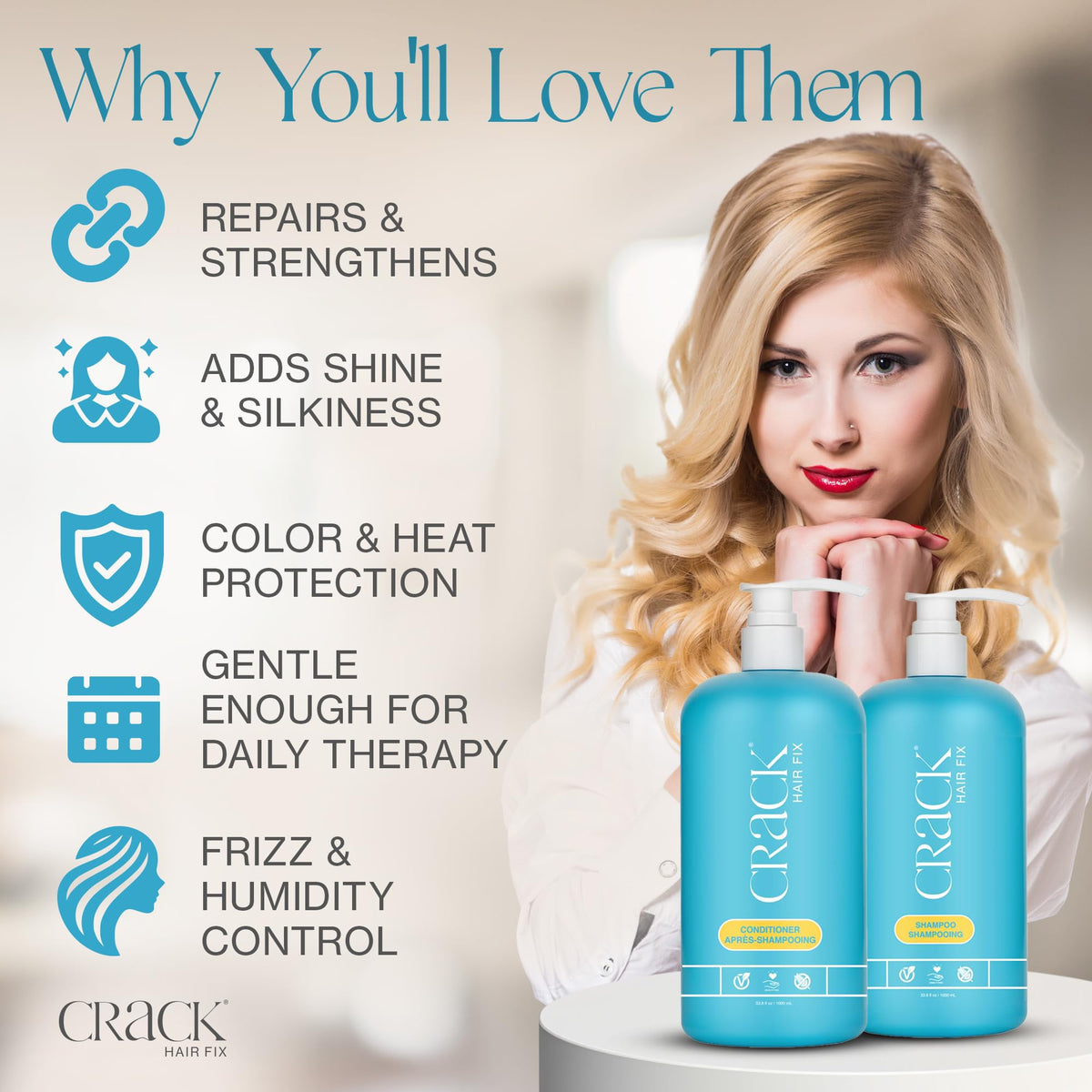 Shampoo and Conditioner Set, 33.8 oz Each P347