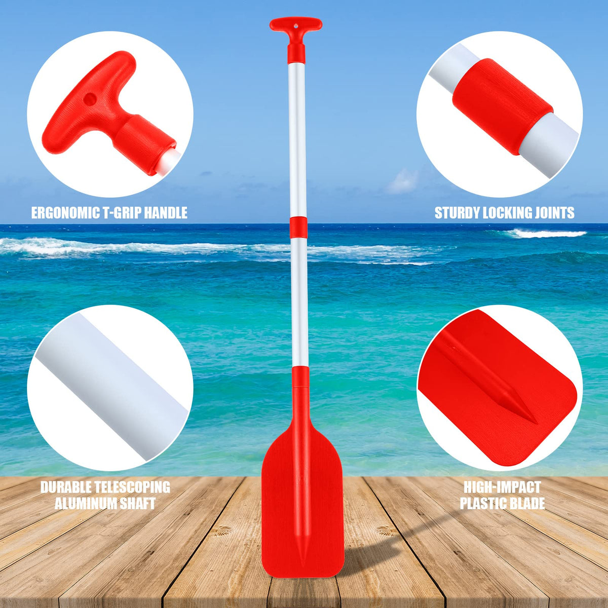 Telescoping Canoe Paddles 2 Pack Aluminum R6616