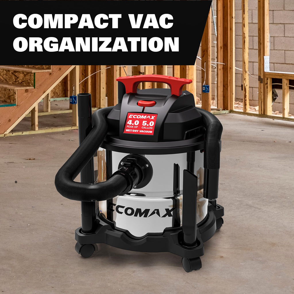Wet and Dry 5 Gallon 4 HP Stainless Steel Shop Vacuum E99158
