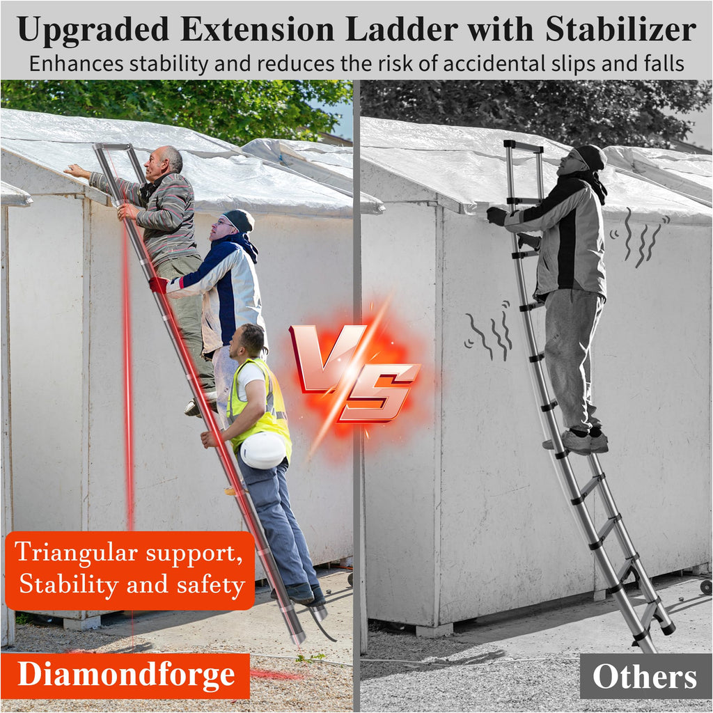 8.5 FT 330 Lbs Aluminum Telescoping Ladder I13066