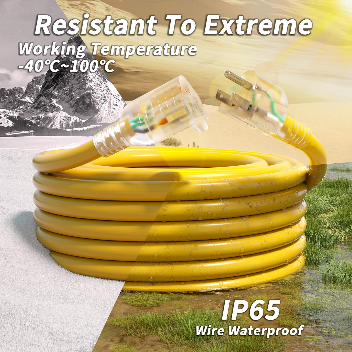 100ft 12/3 Outdoor Extension Cord Waterproof W304364