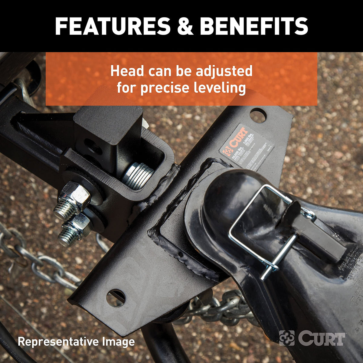 Round Bar Weight Distribution Hitch 14,000 lbs. 2-Inch Shank M1724