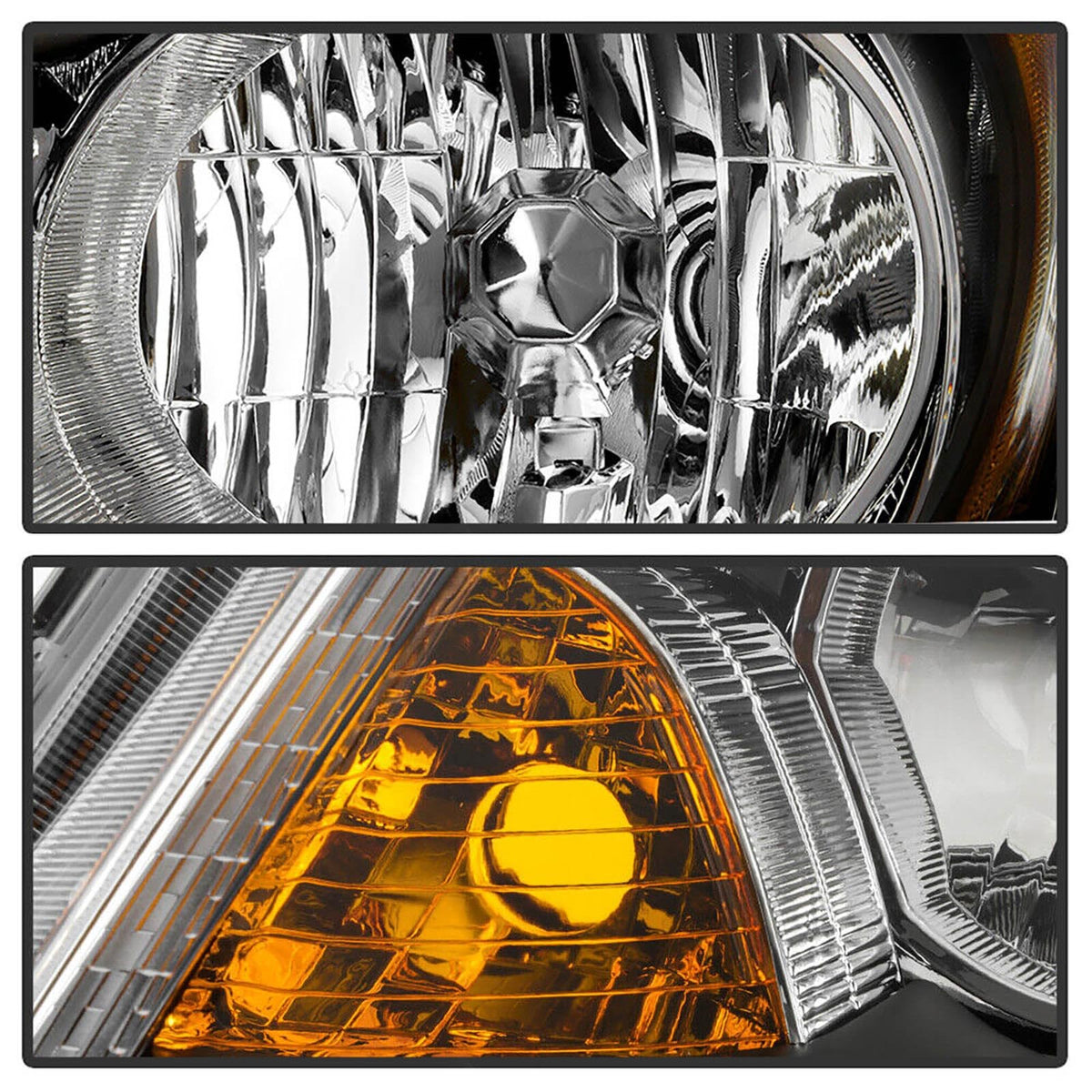 Headlights with Amber Reflector A3076