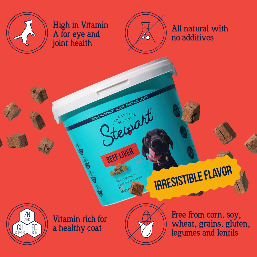 Freeze Dried Beef Liver Dog Treats 21 oz Tub Z8522