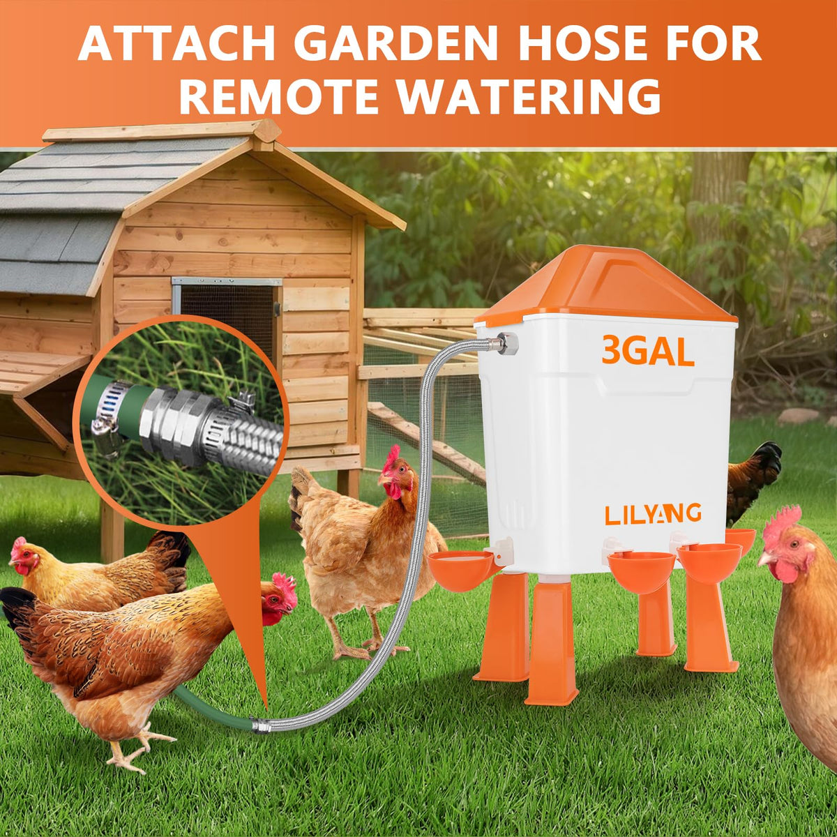 Automatic Chicken Waterer 3 Gallon Z68962