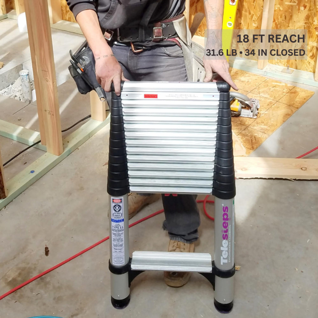 Telescoping Extension Ladder 14.5 ft 300 lb T2326