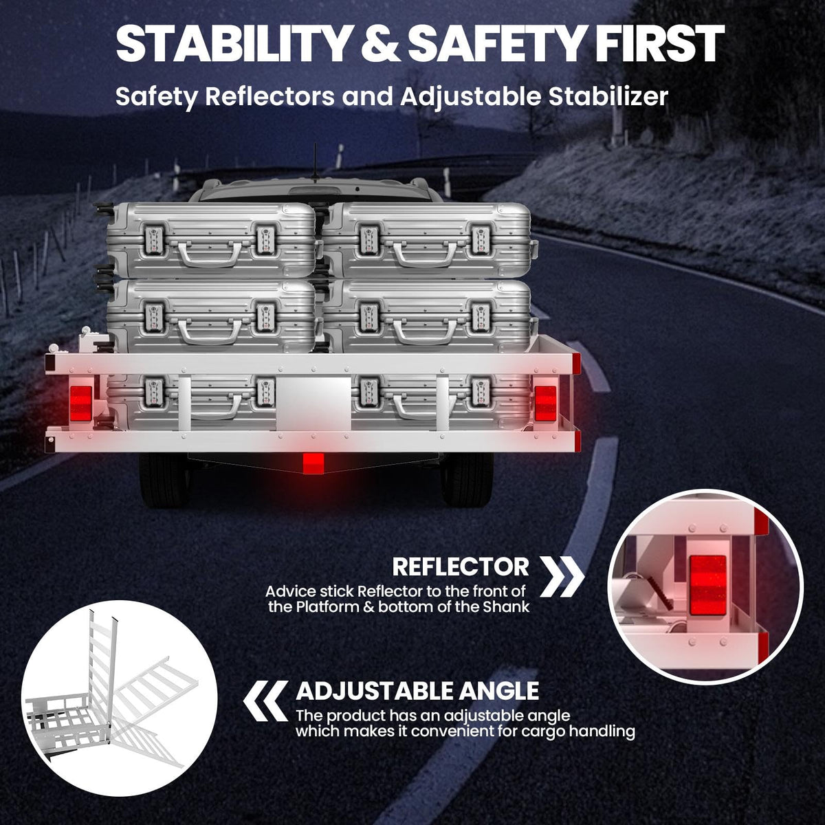 Heavy-Duty Aluminum Hitch Cargo Carrier S330