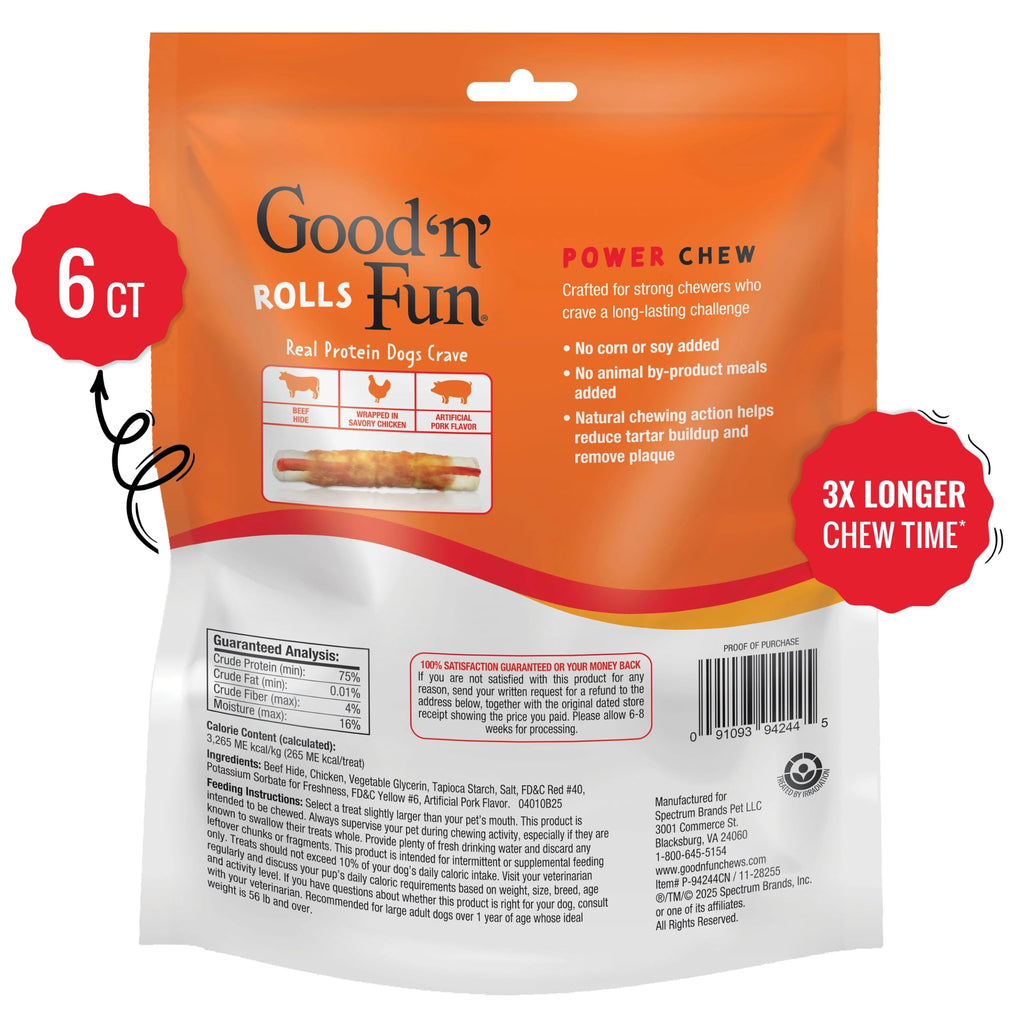Long-Lasting Dog Treat for Large Dogs, 6 Count E1061
