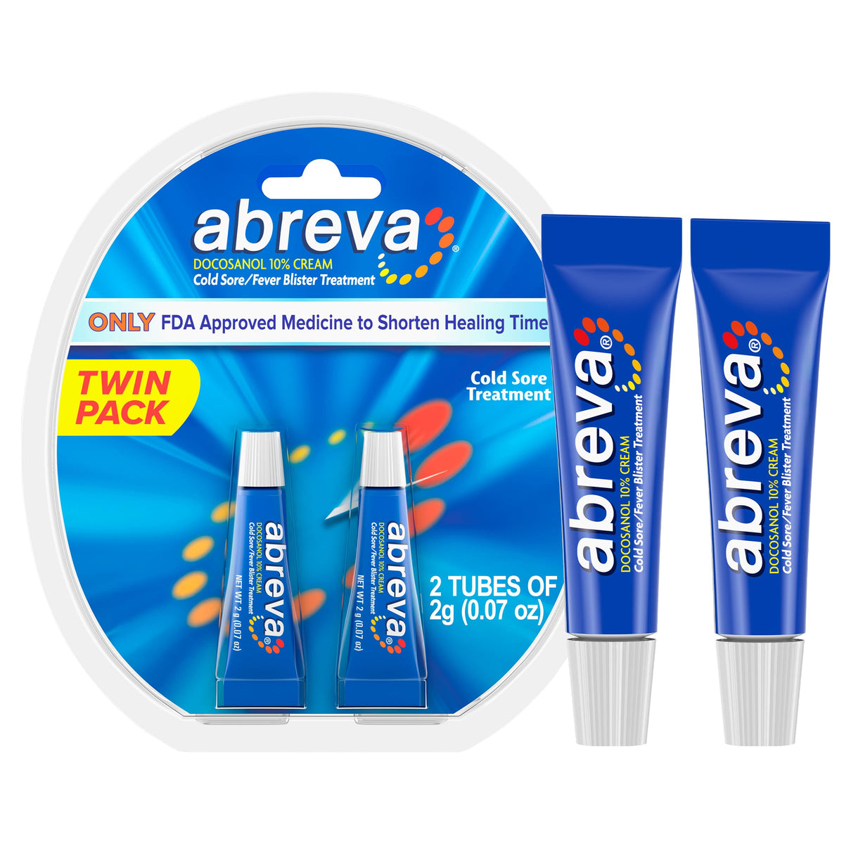 10 Percent Docosanol Cold Sore Treatment 0.07 oz Tube x 2 S131084