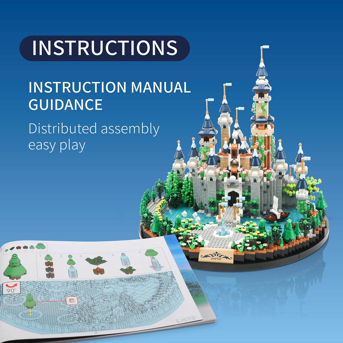Blue Castle Micro Building Blocks 3600 PCS Z484