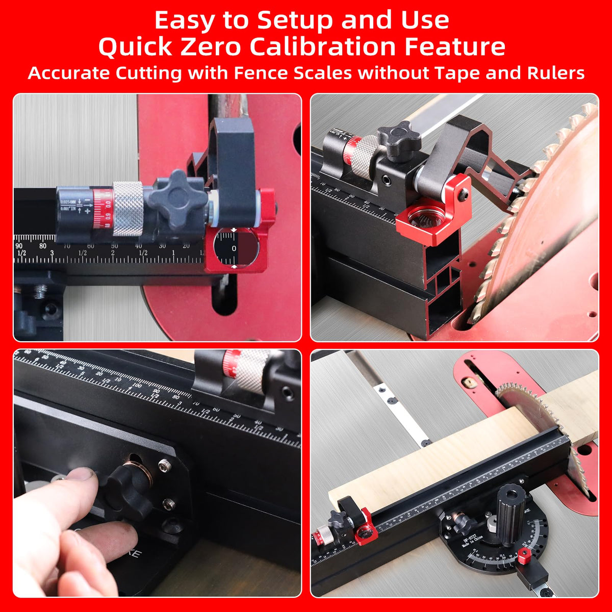 Table Saw Miter Gauge with Extendable Fence and Flip Stop D408444