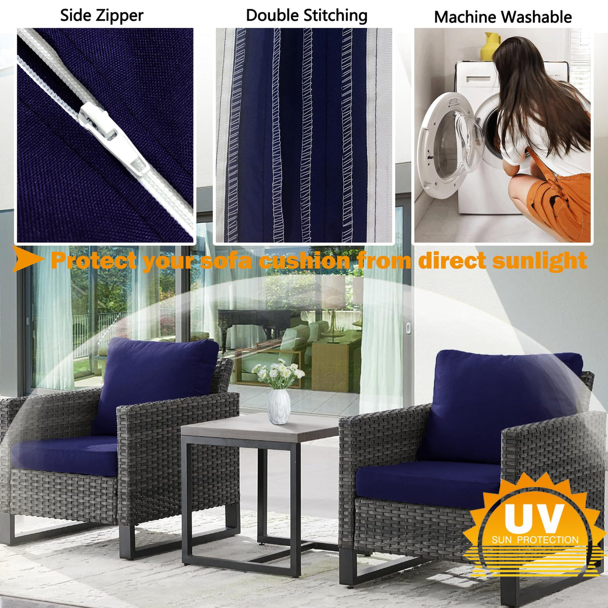 24x22 inch 4 Pack Sofa Cushion Cover C71052