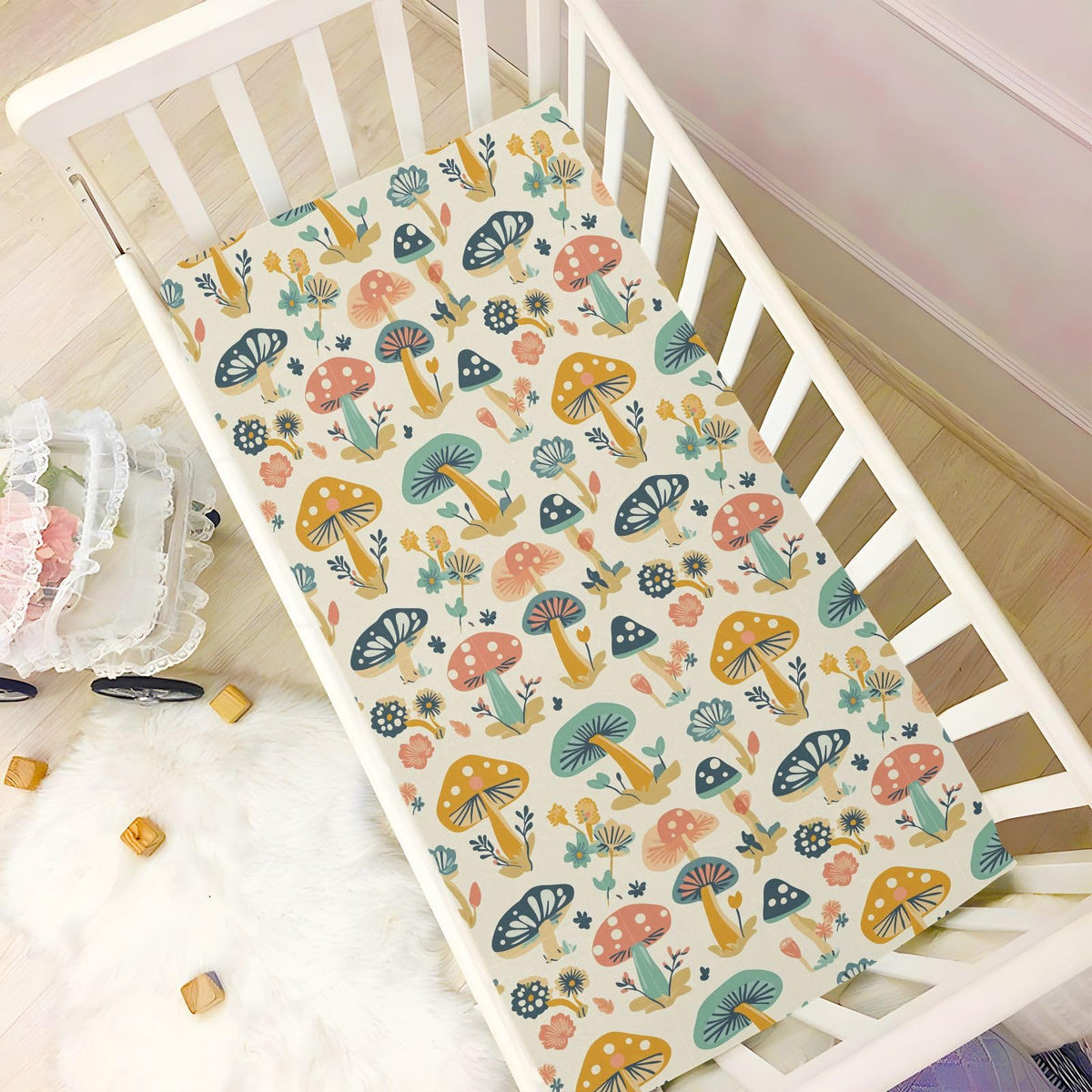 Soft Breathable Microfiber Fitted Crib Sheet, Standard Size 28in x 52in G53690