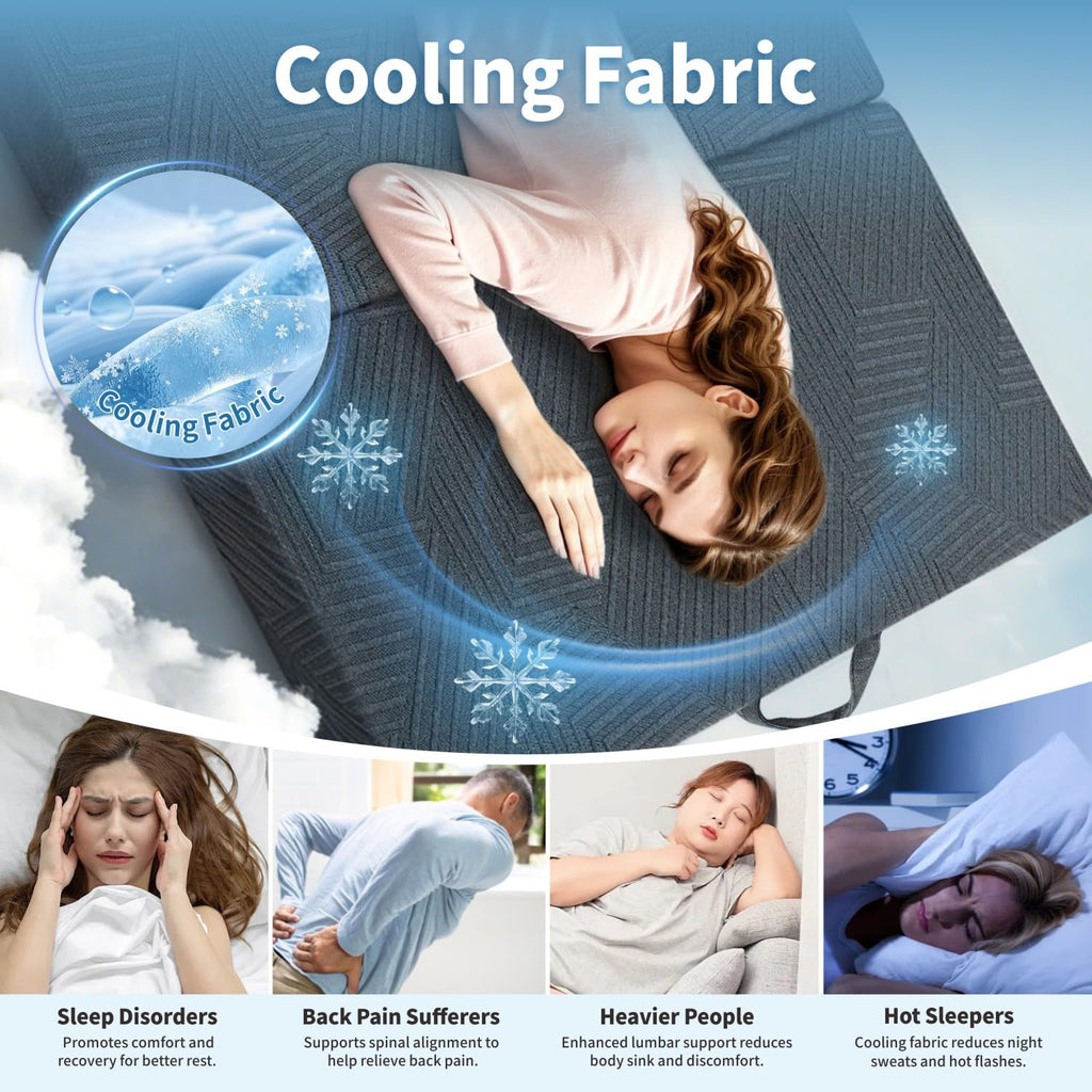 6 Inch Foldable Memory Foam Mattress Queen Size I829529