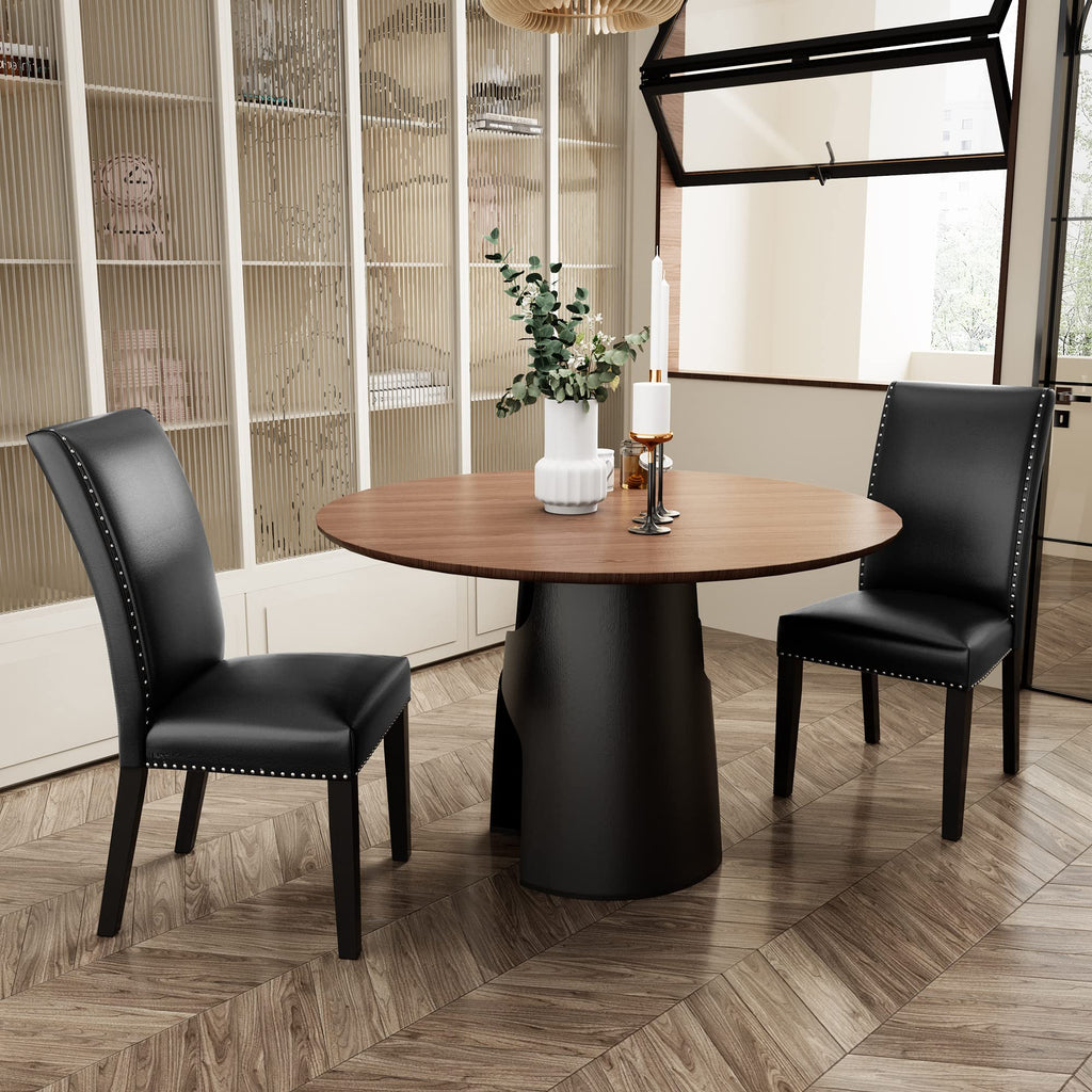 Black PU Dining Chairs Set of 2 N99796