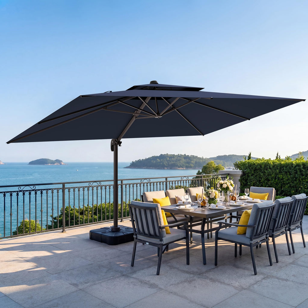 10x13 FT Cantilever Patio Umbrella with Base X98734