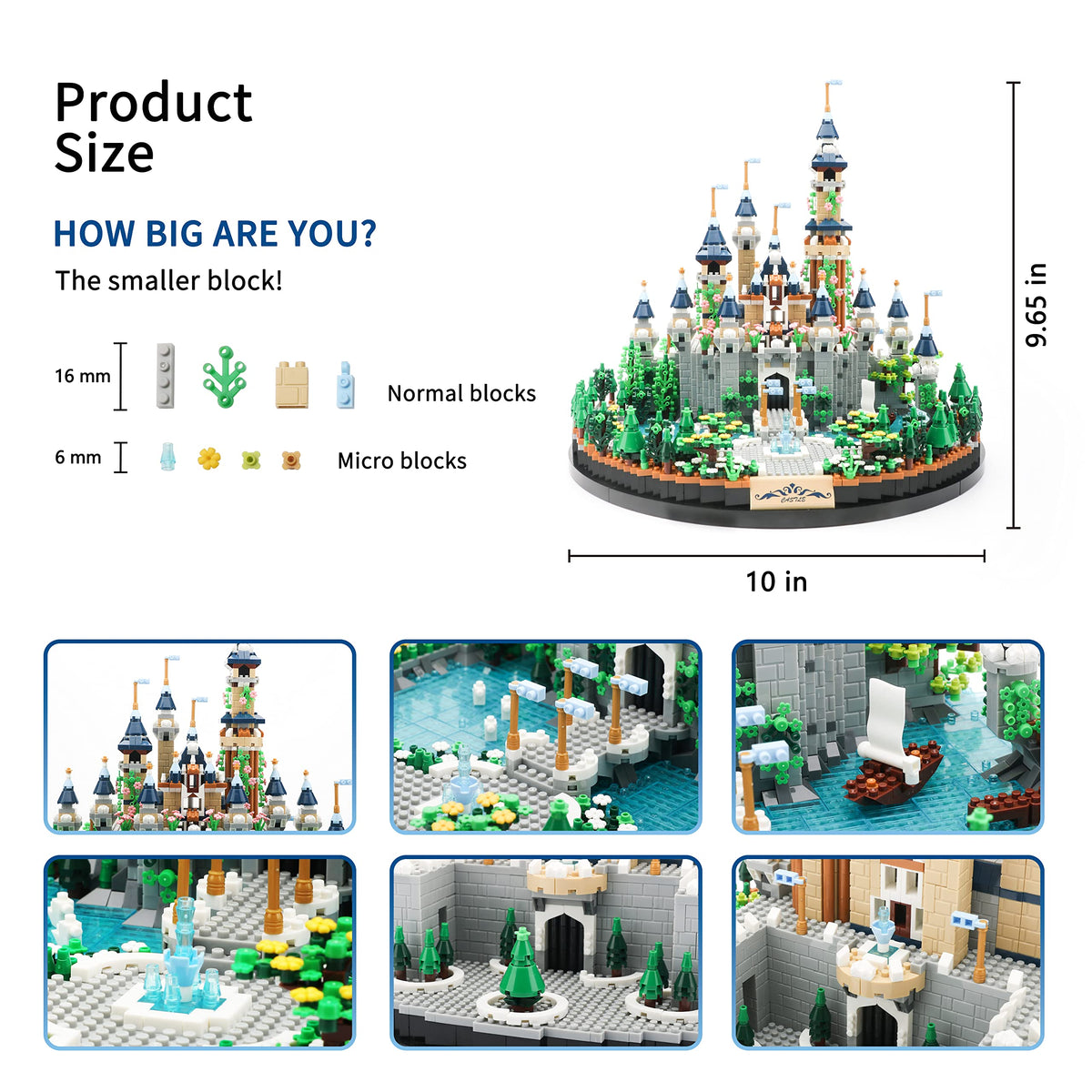 Blue Castle Micro Building Blocks 3600 PCS Z484