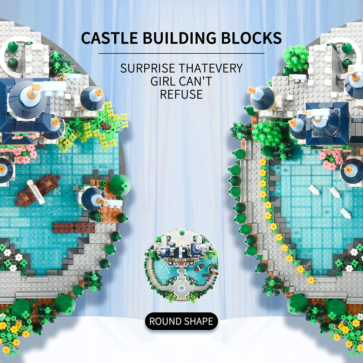 Blue Castle Micro Building Blocks 3600 PCS Z484
